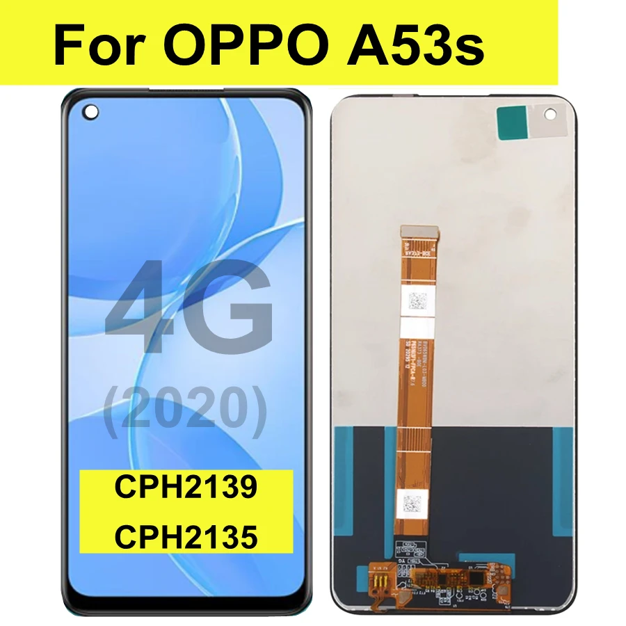 

6.5" Tested For OPPO A53S 2020 4G CPH2139 CPH2135 LCD Display Touch Screen Digitizer Assembly For Oppo A53s LCD