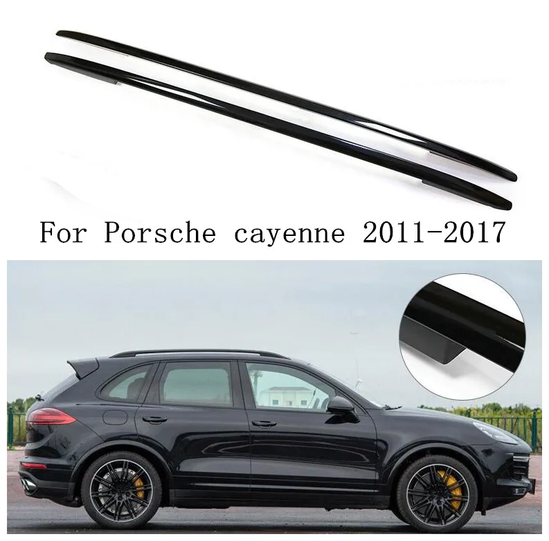 Aluminum alloy Car Roof Rails Rack Carrier Bars Silve/Black Fits For 11-17 Porsche cayenne 2011-2017