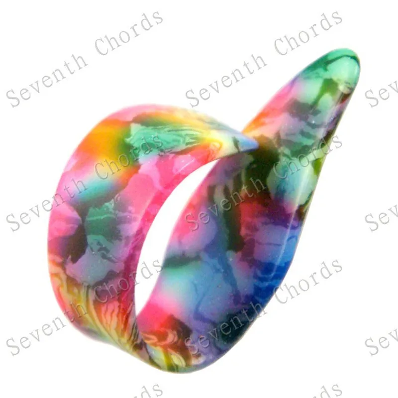 Zelluloid-3-Finger-Picks, 1 Daumen-Pick als Set, Gitarren-Picks, Plektren, Gitarren-Zubehör, Teile – Detail 3