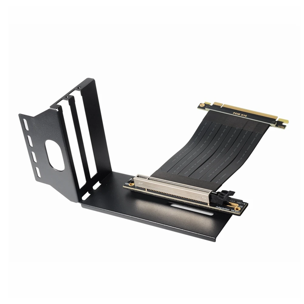 

PCI-E 3.0 X16 Graphics Video Card Adapter with Vertical Bracket Full Speed Extension Cable for ATX Chassis DIY GPU Combo