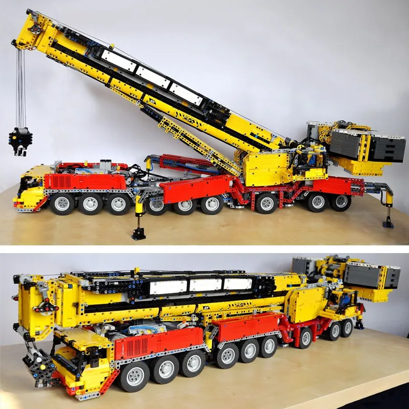 RC Power Functions Crane Ltm 1750 9.1 Engineering Vehicle DIY Motor MOC-5721 Kit Building Blocks Bricks DIY Kids for Toys Gifts