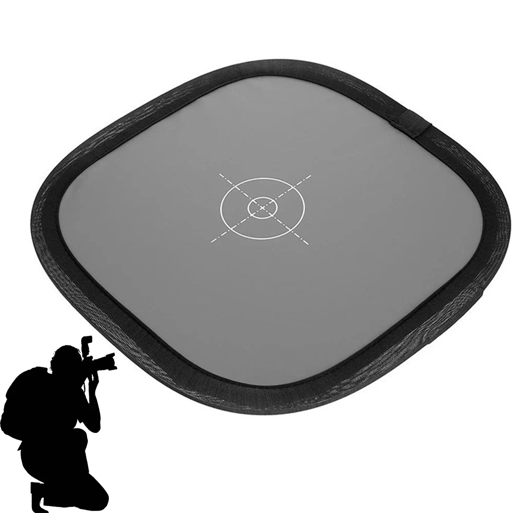 2in1 رمادي 30 سنتيمتر بطاقة توازن أبيض بطاقة رمادي المحمولة عاكس ضوء توازن أبيض مزدوج الوجه التركيز المجلس مع حقيبة حمل