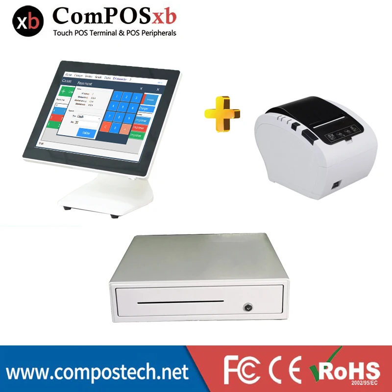 

Cheapest 15 inch capacitive touch POS all in one ordering machine pos systems for Retail Business