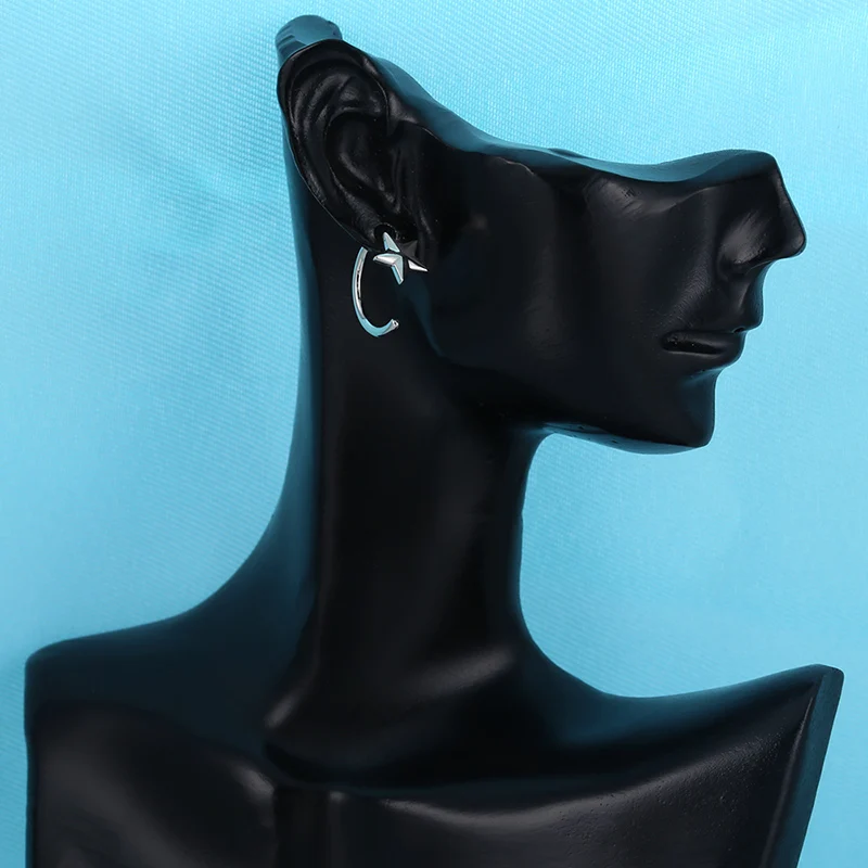 ZHUKOU gold color star ear clip brass ear cuffs simple lightweight fashion No Pierced earrings jewelry wholesale VE448