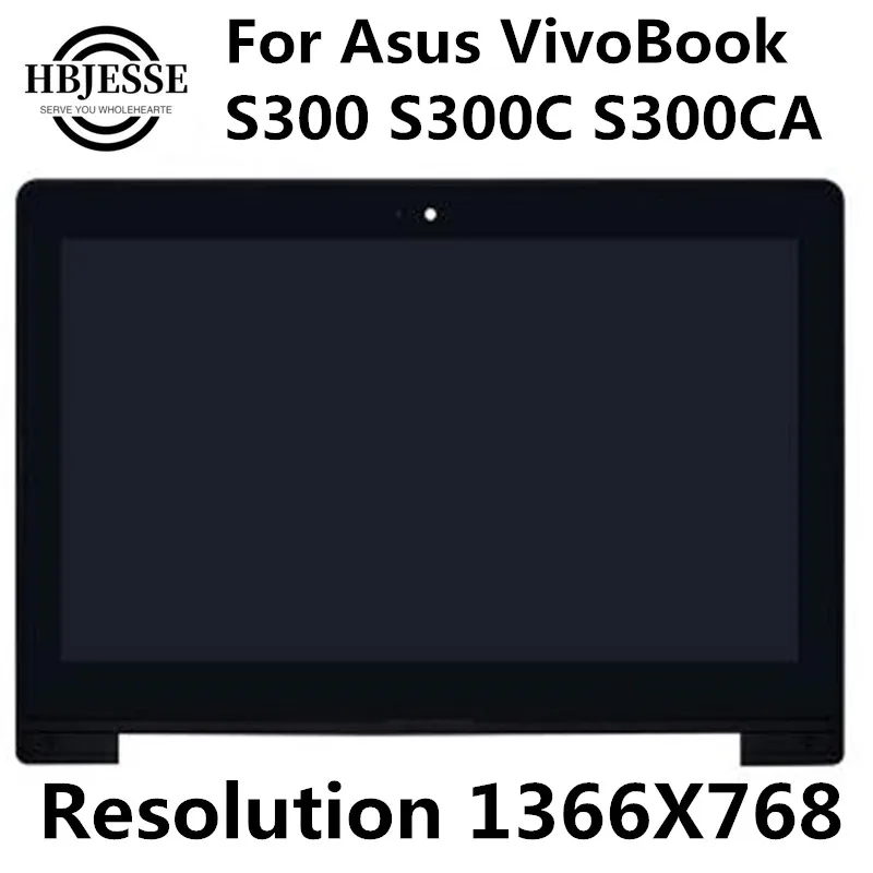 

13.3" Touch LCD Assembly Screen + Digitizer with Frame For Asus VivoBook S300 S300C S300CA N133BGE-L41 Rev.C1