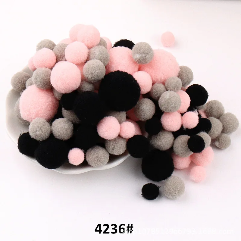 10mm To 30mm 20g Multi Size Mix Colors Pompom Fur Craft DIY Soft Pom Poms Balls Wedding Decoration Glue on Cloth Accessories