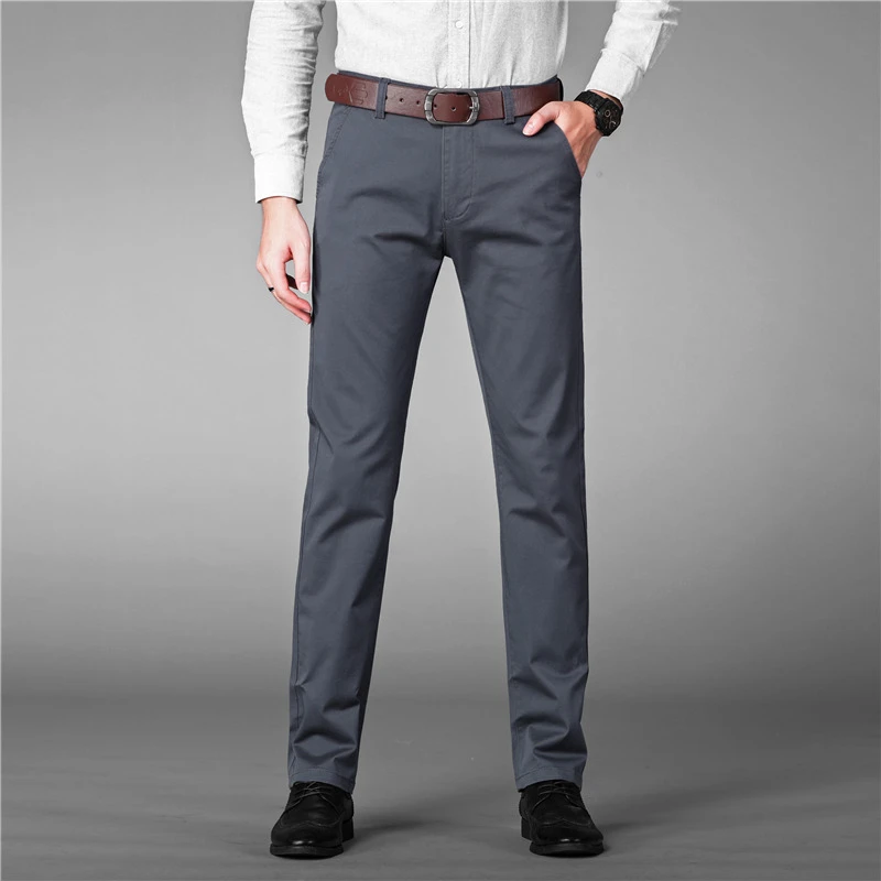 2023 Luxury Straight Business Casual Men Pants High Quality Designer Spring Autumn Elegant Male Leisure Long Formal Trousers