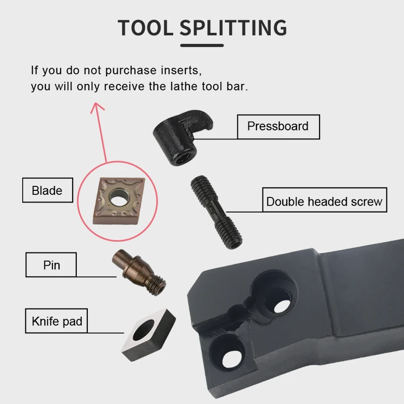 Imagem -03 - Cnc External Turning Tool Holder Carbide Inserções Torno de Corte Conjunto de Ferramentas Mcfnr2023k12 Mcfnr2525m12 Mcfnr l 1pc