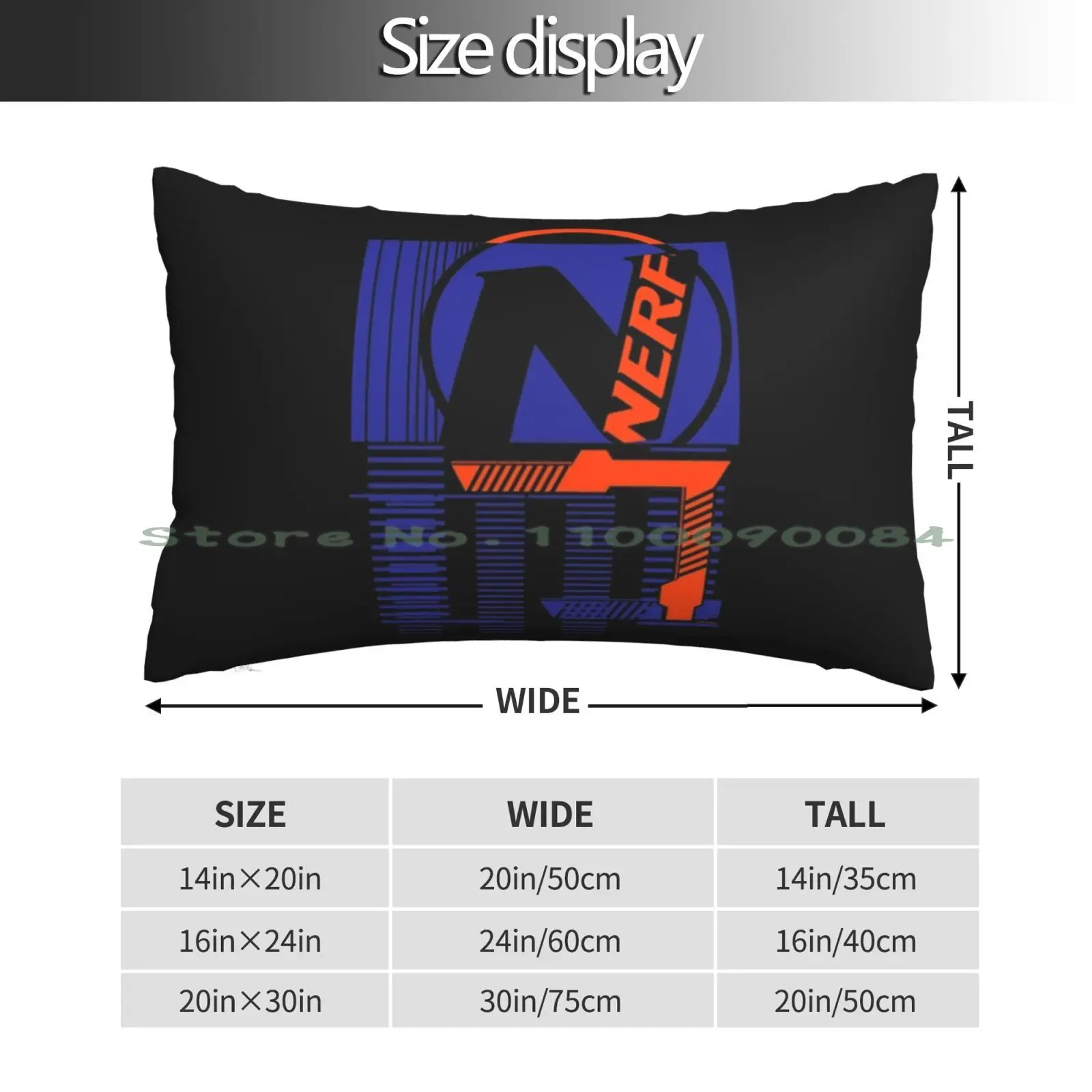 Nerf Blue Flag Pillow Case 20x30 50*75 Sofa Bedroom Toys Nerf Gun Nerf Blaster Nerf War Nerf Family Nerf Ultra Alpha Strike Toy