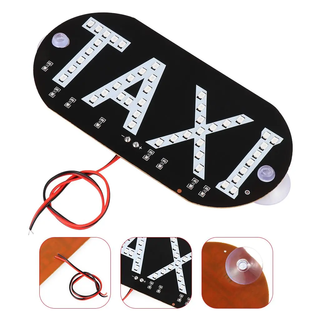 1pcs/lot Taxi Led Car Windscreen Cab indicator Lamp Sign Colorful LED Windshield Taxi Light Lamp 12V