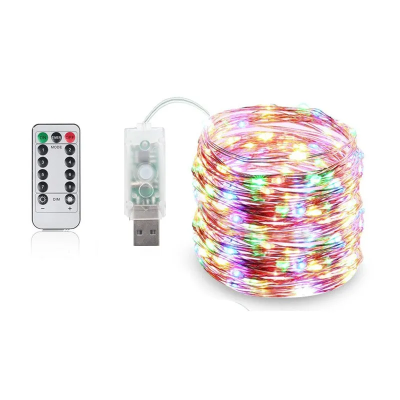 2/5/10m led luzes de fadas corda energia usb decoração festa de casamento natal à prova dwaterproof água estrelado luz corda