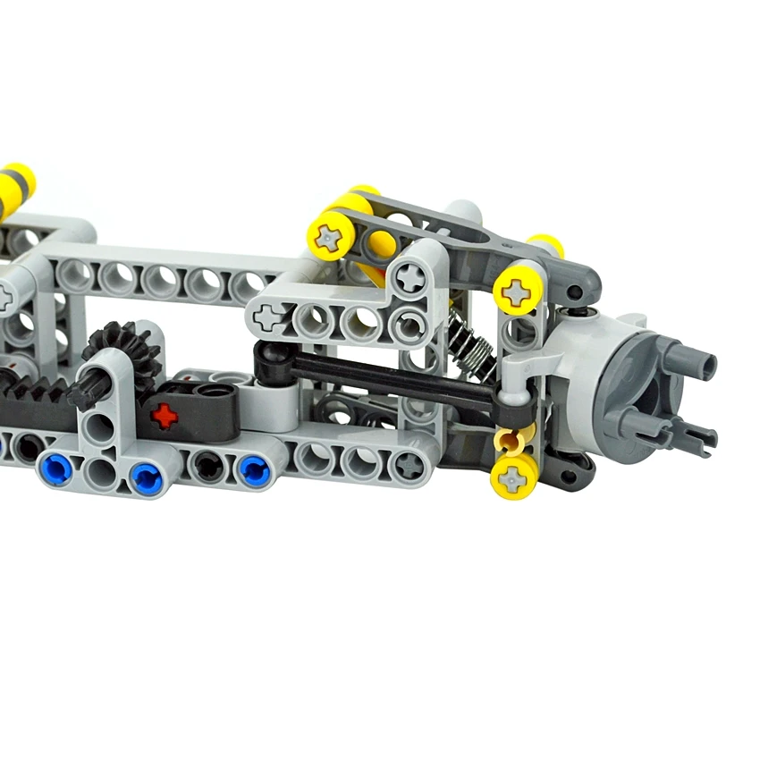 MOC High-Tech Antriebs-Auto Vorder- und Hinterachsaufhängung Lenksystem Differential-Kit Kompatibel mit Servomotor Baustein-Spielzeug – Detail 3