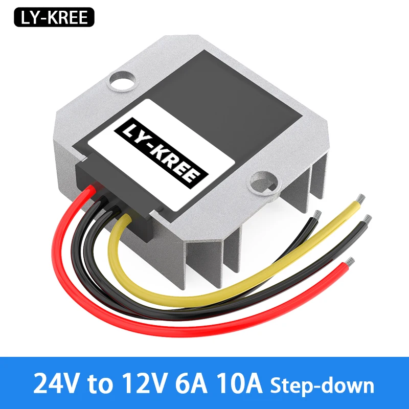 LY-KREE 24v to 12v 6A 10A step down voltage converter Step-down module dc dc converter Depressurizer waterproof free shipping