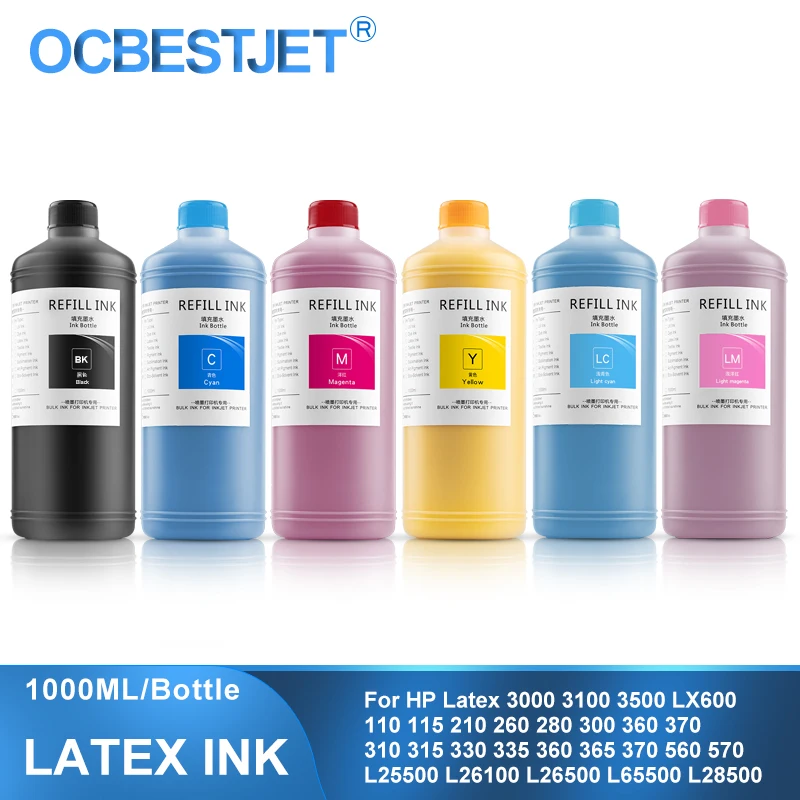 7000ML Latex Ink For HP 786 789 792 831 For L25500 L26100 L26500 L65500 L28500 110 210 260 300 360 370 310 315 330 335 360