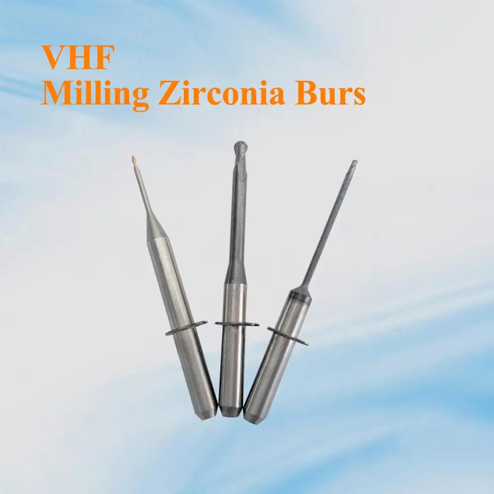 

10pcs VHF DLC Burs Milling Zirconia Block VHF Cadcam Digital Lab Dental Wax Milling Units