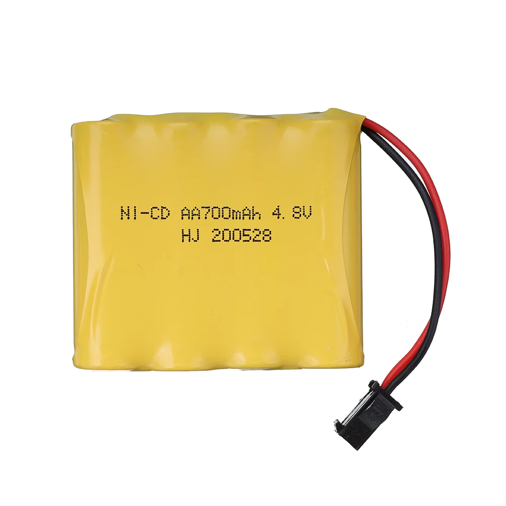 Ni-cd 4 * aa充電式バッテリーパック,4.8 v,700mah,リモコン玩具,車,トラック,タンク,ニッケル水素4.8ボルト,バッテリーSM-2P