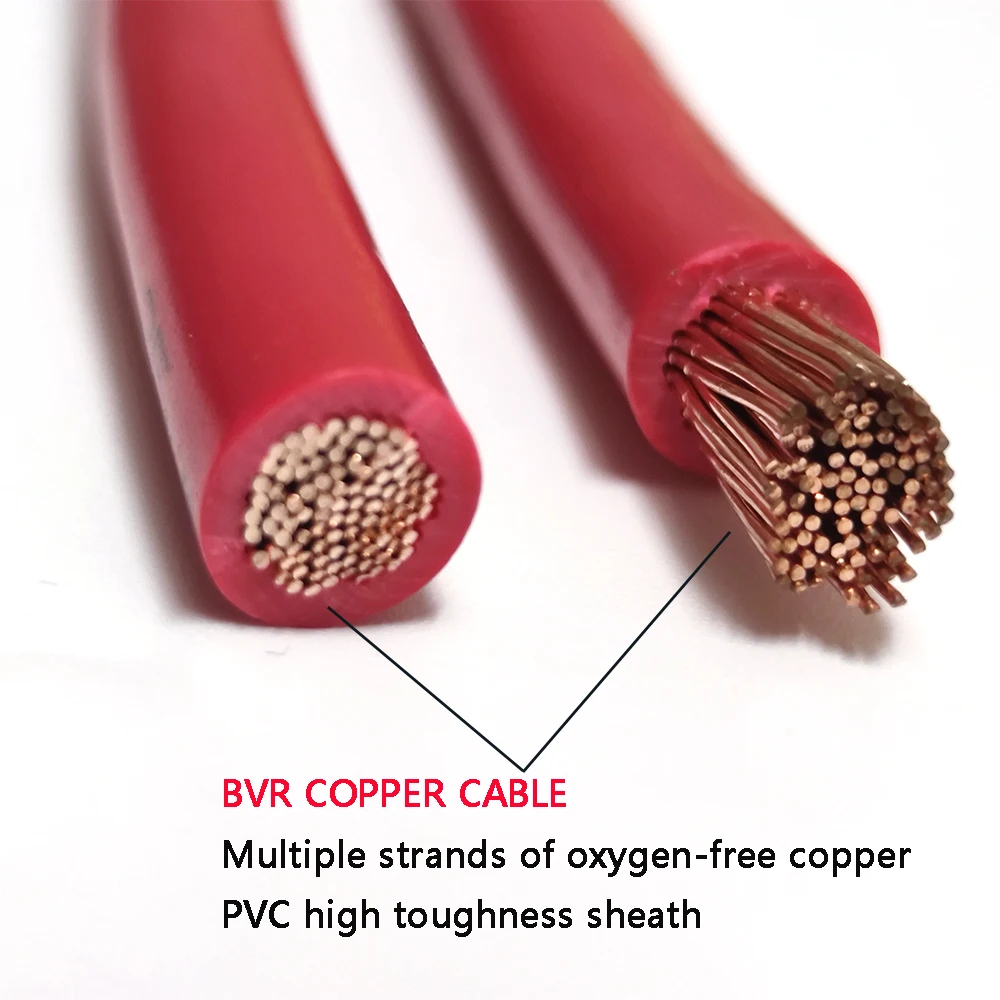 8/6/4/2AWG 10/16/25mm2 Battery Connection Cable Copper Wire with SC Terminal For Car Battery Series and Parallel, UPS, Inverter