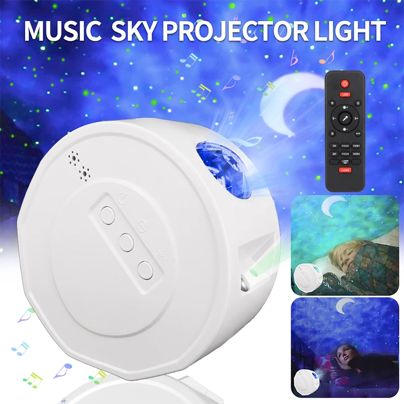 

Bluetooth music player Starry sky projector light Remote laser projector stage light Kids room party Holiday Wedding effect lamp