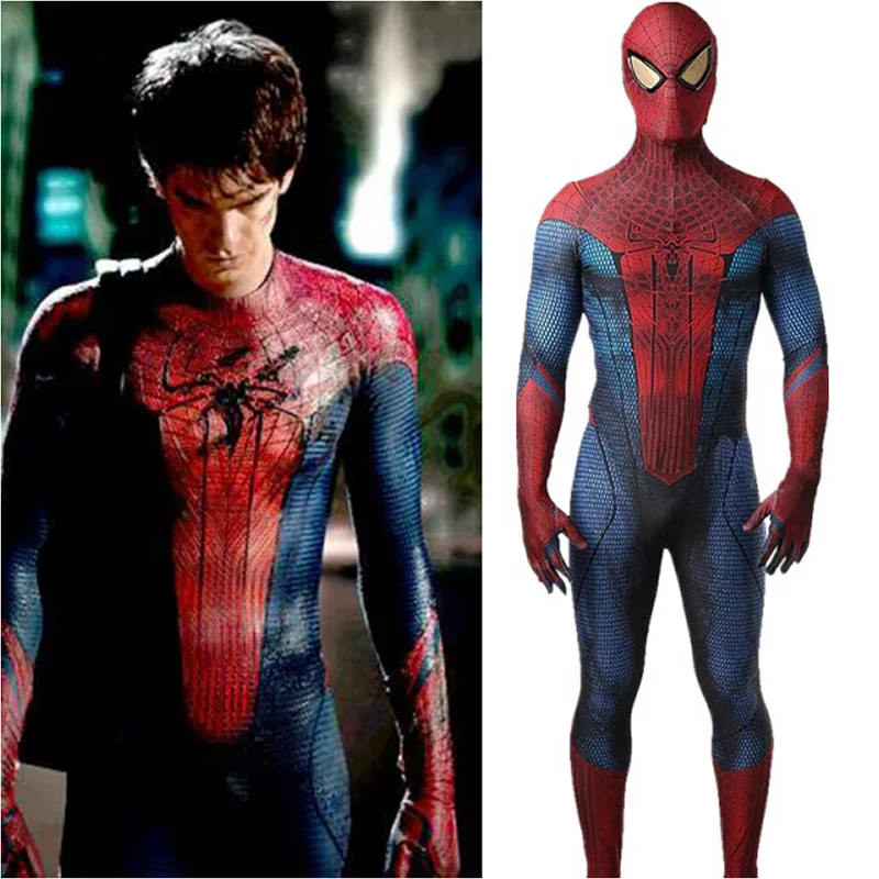 Geweldige Spiderman Cosplay Kostuum Tasm1 Zentai Outfits Superheld Spandex Bodysuits Spiderman Halloween Kostuum Voor Volwassenen/Kind