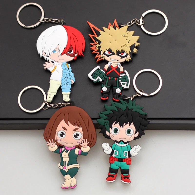 Figura de la Película Japonesa My Hero Academia, Midoriya Izuku, Bakugou Katsuki, Todoroki Shoto, Decoración para Bolsos, Accesorios de Juguete