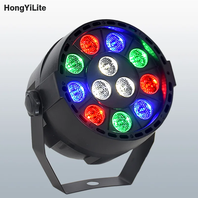 Flat 12 LED Par Stage Light RGBW 36W Disco Party DMX Wash DJ Effect Controller Equipment Projector Strobing For Dance Floor 