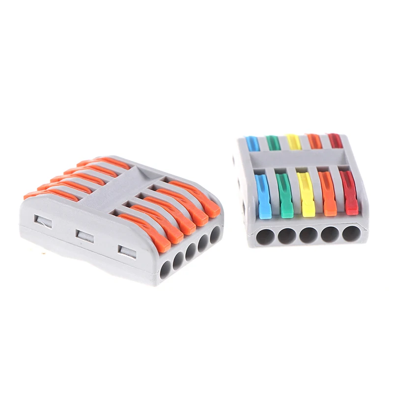 5PCS Mini Terminal Block Cable Splitter Wire Connectors PCT-222 Terminal Block Conductor SPL-2/3 Push-In