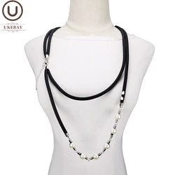 UKEBAY New Boho Handmade Necklaces Pearl Pendant Necklace For Women Luxury Jewelry Rubber Jewelry Wedding Accessories Wholesale