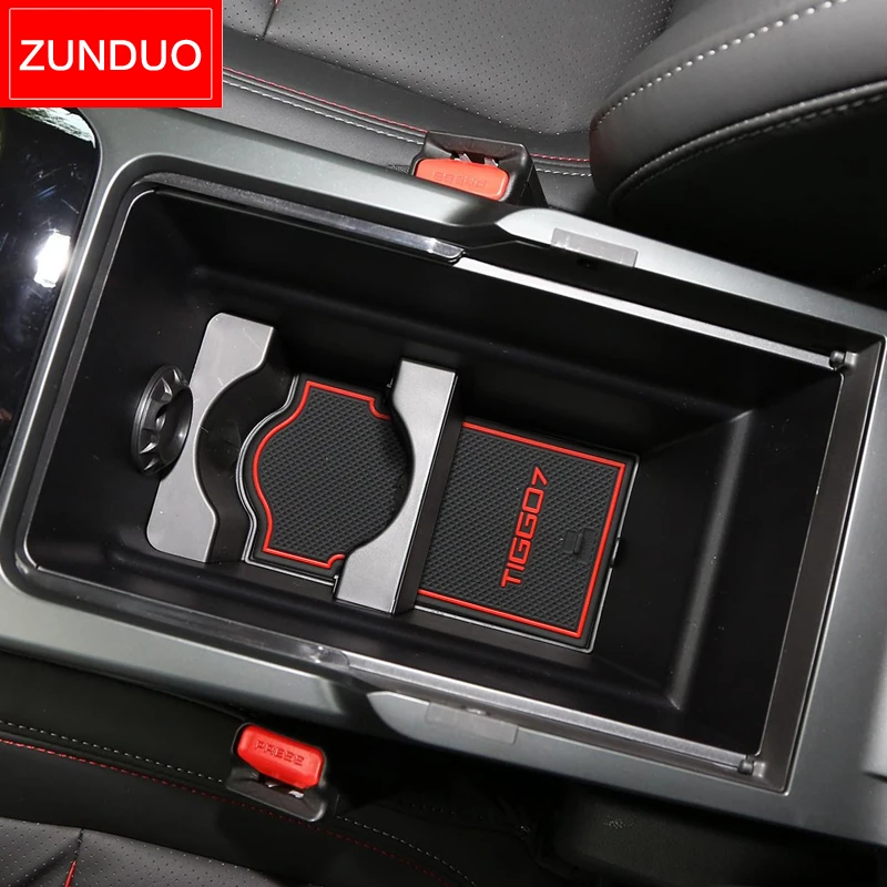 ZUNDUO Anti-Slip Gate Slot Cup Mat for Chery Tiggo 7 Pro 2023-2020 Non-slip Pad Interior Accessories Rubber