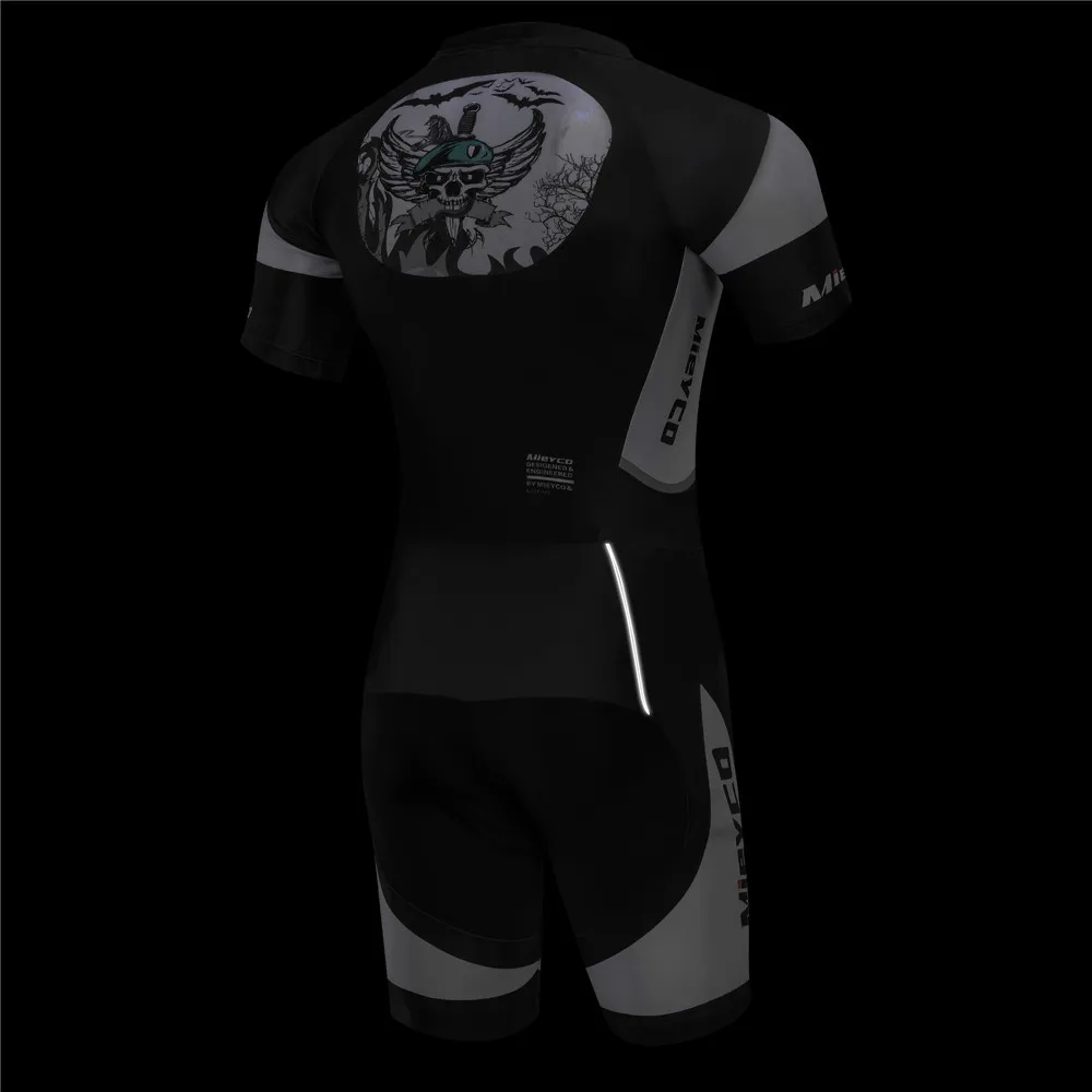 Men\'s Team Triathlon One Piece Suit Cycling Jersey Jumpsuit Summer Short Sleeve Gym Set Bicycle Accessories Maillot Ciclismo