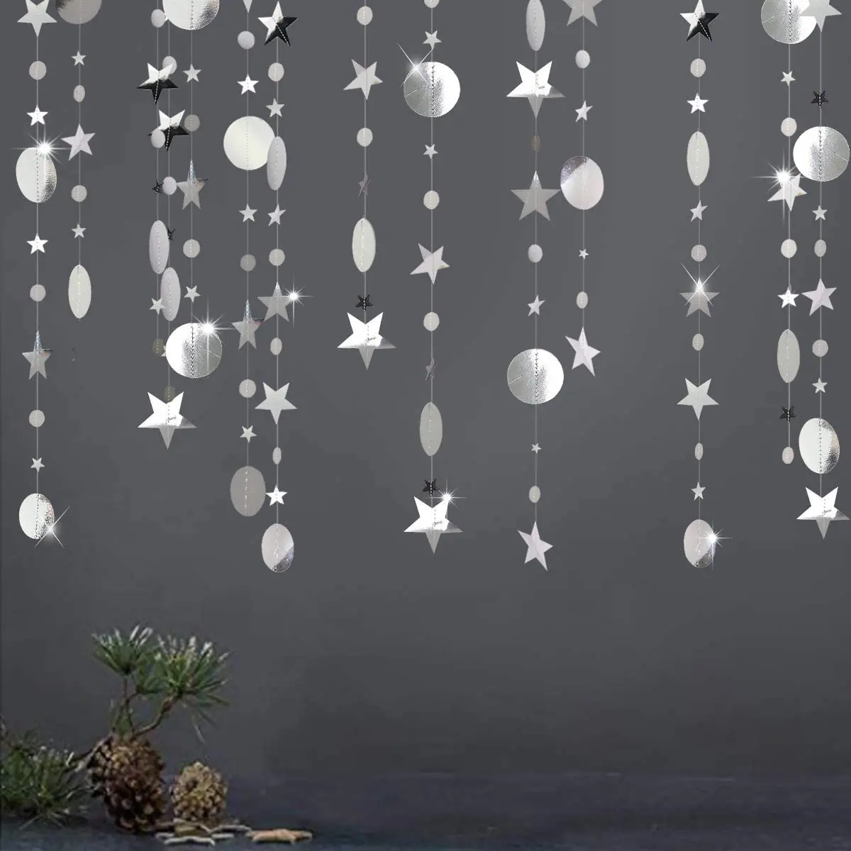 13ft Gold Twinkle Little Star Party Girlanden Glitzer Hängende Mond Sterne Dekorationen Kindergeburtstag Babyparty Ramadan EID Party – Detail 10