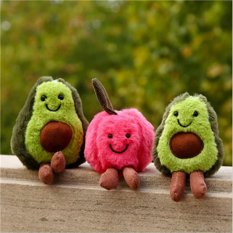 13CM Cute Avocado Plush Toys Doll Pendant Small Fruit Stuffed Toy Christmas Gift Girls Holiday Gift