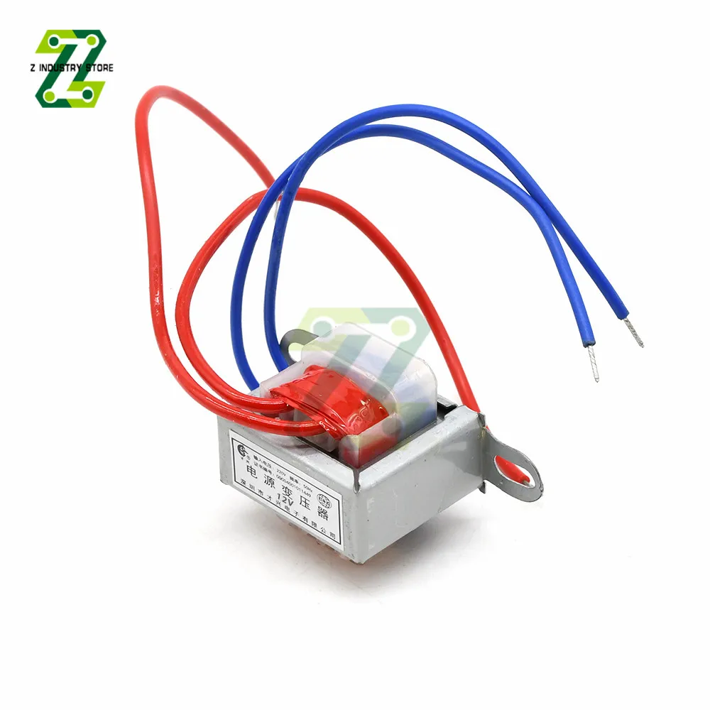 AC220 To AC12V 9V 6V Power Transformer Voltage 1W EI Copper Core 50Hz~60Hz Single Voltage 2 Line