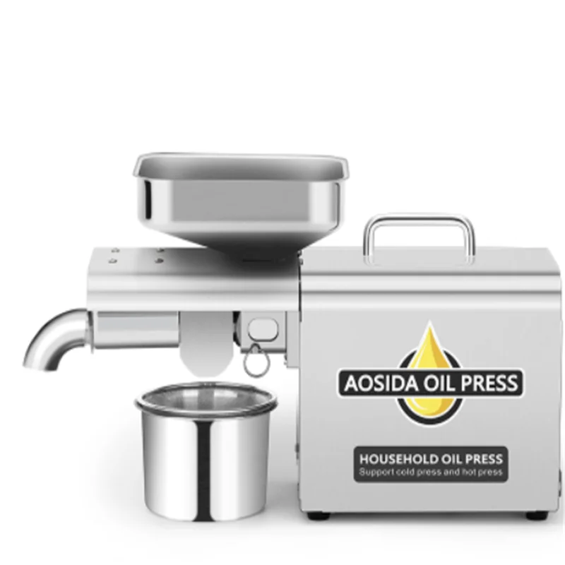 Máquina de prensa de aceite multifuncional de acero inoxidable de 220 V / 110 V para máquina de fabricación de aceite de fábrica, prensa de aceite