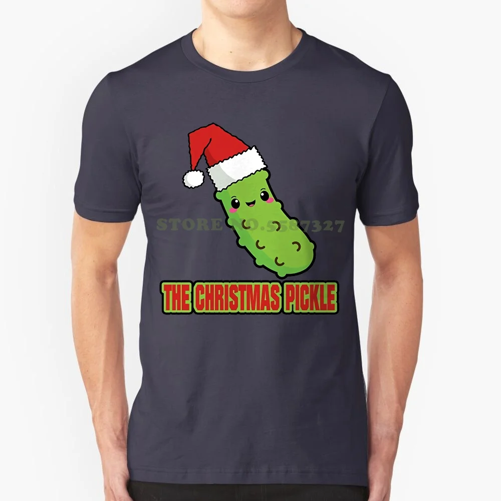 Newest Hot Sale Fashion T Shirt Men Cute Kawaii Christmas Xmas Pickle Holiday T Shirt