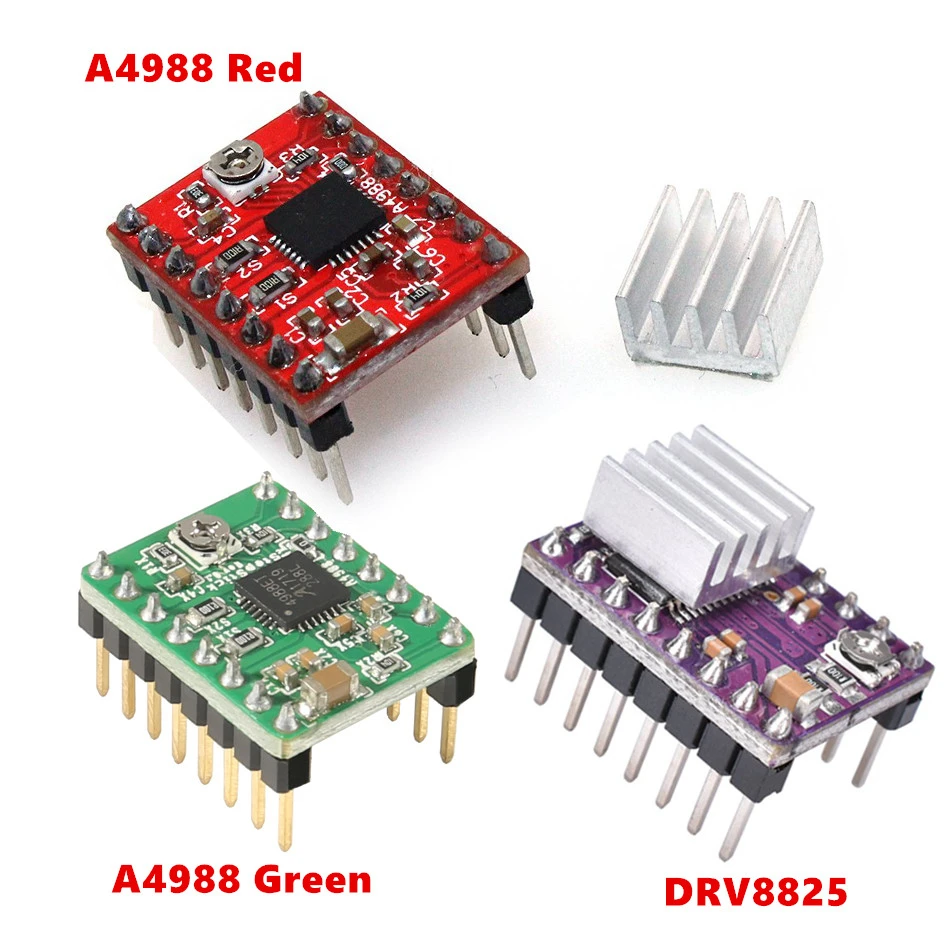 Aokin DRV8825 Stepper Motor Driver Module with Heat Sink Stepper Motor Driver Module A4988 For 3D Printer Rrerap Ramps 1.4