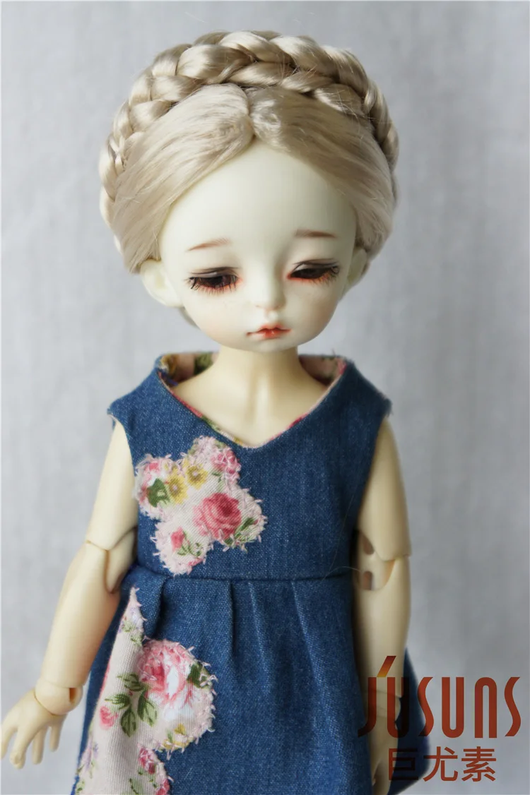 Peruca sintética de Mohair BJD, YOSD, MSD, SD, DOD, Tymoshenk Character Doll Hair, JD101, 1/6, 1/4, 1/3, 6-7 ", 7-8", 8-9"