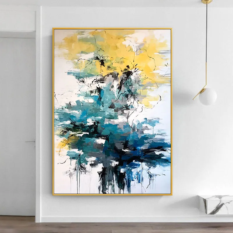 

New Abstract Large Sizes Handmade Oil Painting On Canvas Abstract Wall Art Pictures For Living Room Decoration Unframed