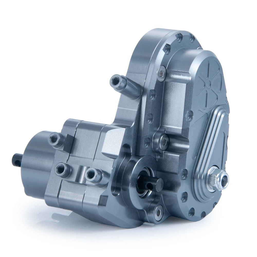 Yeahrun caixa de transmissão completa de metal com engrenagem para axial axi03004 capra 1/10 rc crawler carro caminhão modelo peças atualização