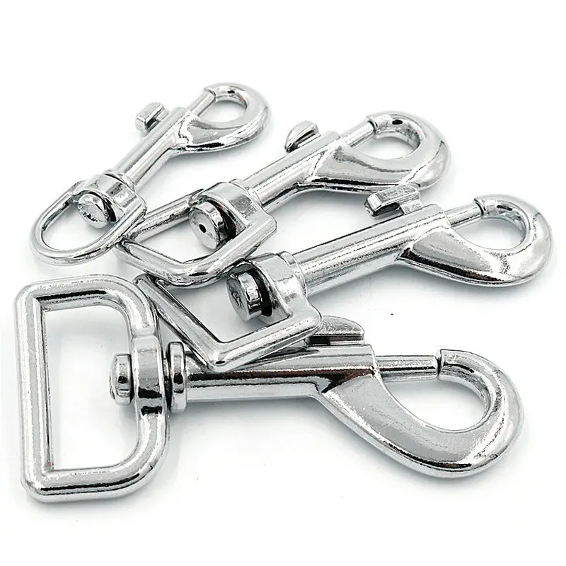 HQ 50PCS Zinc Alloy Steel Swivel Eye Bolt Trigger Snap Hook with 1-2.5CM Square Base