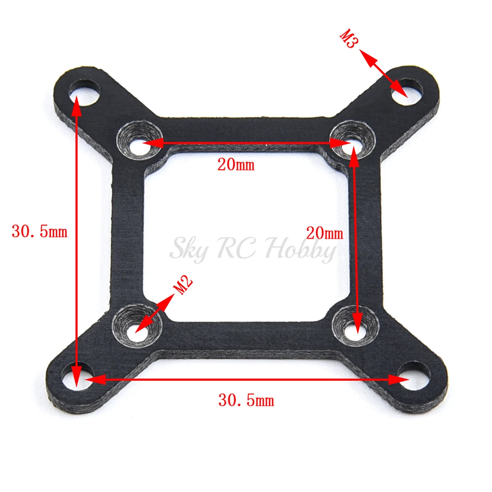 Placa adaptadora de Control de vuelo ESC VTX para Dron de carreras, placa adaptadora para FPV RC, 20x20mm, M2 a 30,5x30,5mm