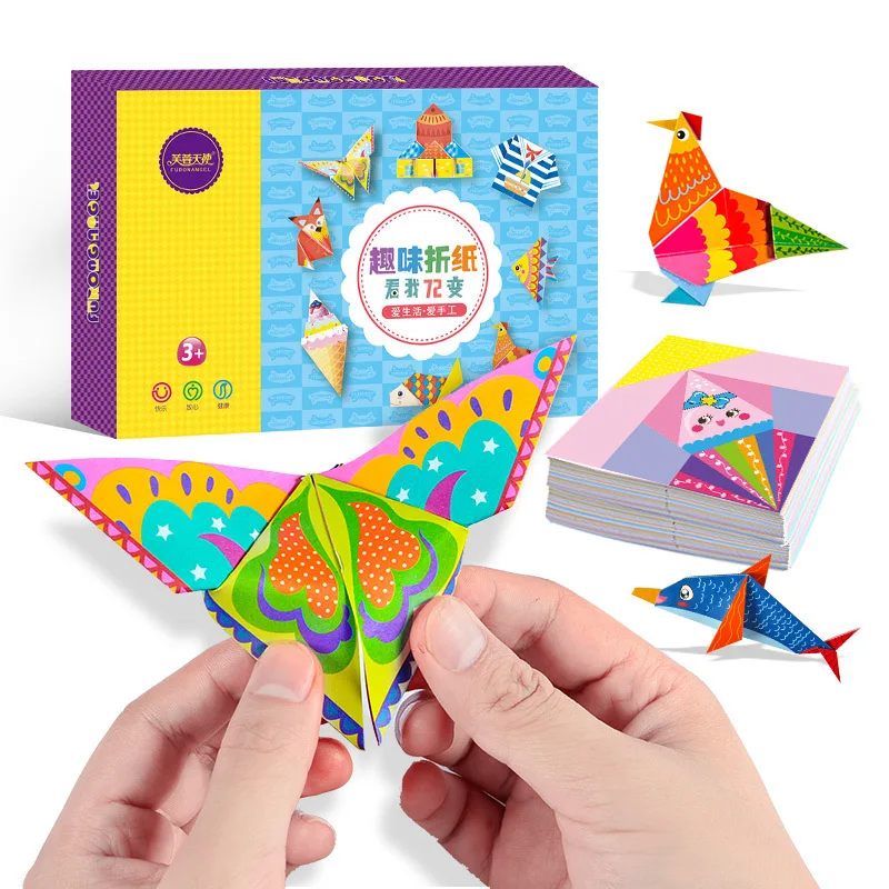 152Pcs/set DIY Educational Origami Paper Cutting Book Crafts Children Handmade Toys Kindergarten Fun Puzzle Baby Kids Toy Gifts