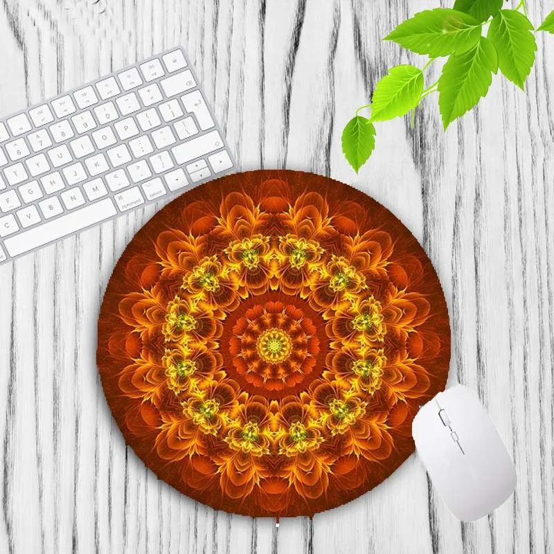 XGZ ART Promotion Mandala Flower Gaming Player Speed Waterproof Round Mouse Pad Computer Mats Gamer Size 20*20cm Mousepad Small