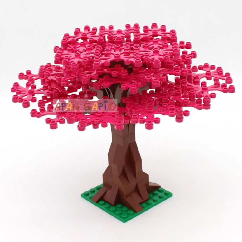 Bloques de construcción DIY, árbol de plantas de jardín, figuras creativas educativas de 7 colores, tamaño de ladrillos Compatible con marcas de