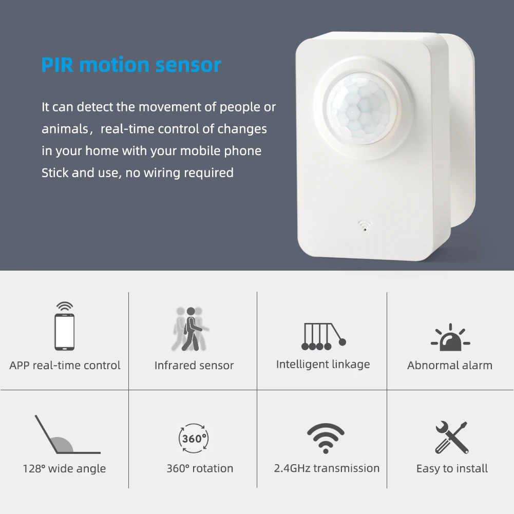 P06 Smart Menselijk Lichaam/Huisdier Motion Sensor Alarm Security Detector Voor Android/Ios App Controle Remote Werken Thuis apparaat Accessoires