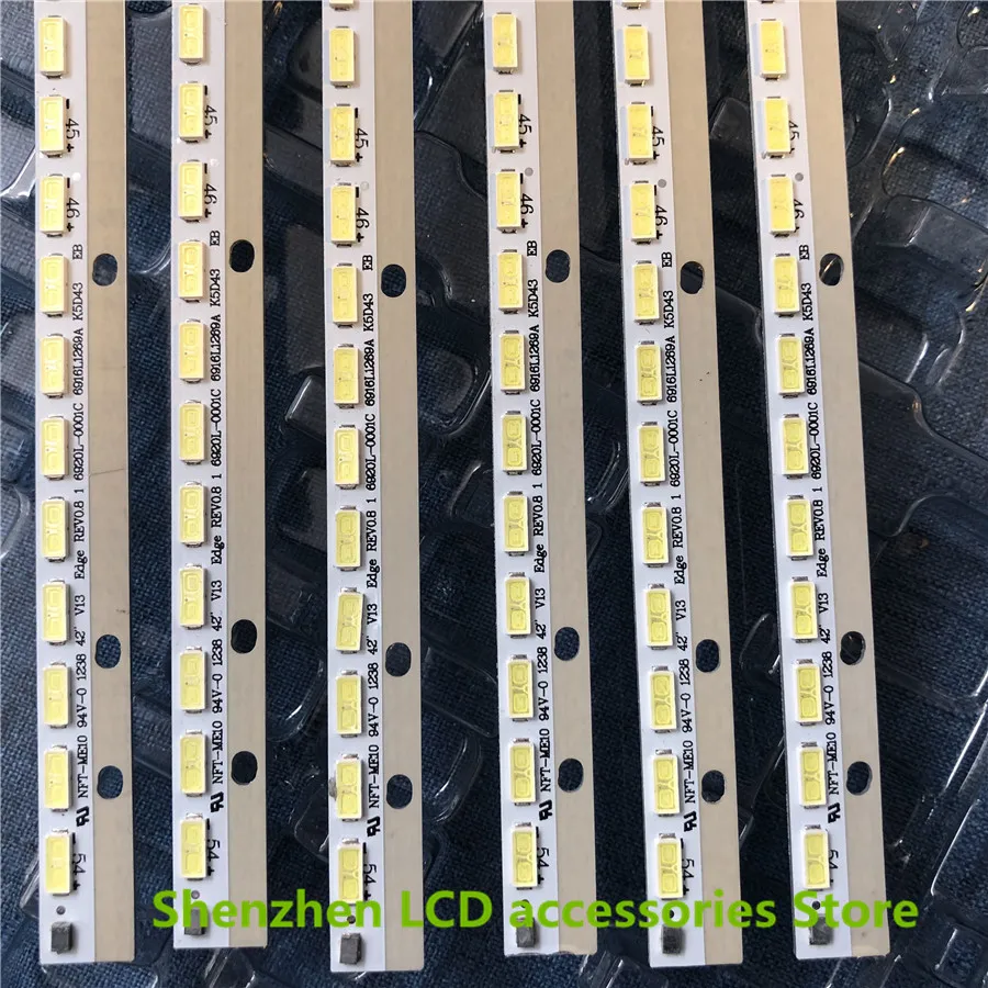 Strip lampu latar LED 535MM LED 54LED untuk LG KDL-42R500A 0062A 0103A TX-L42DT60 42LA644V 42LA641S 42LA6400 42 ''V13 Edge