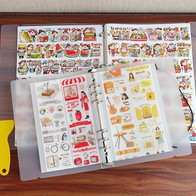 Release paper book double-sided loose leaf notebook stickers washi tapes collection storage book