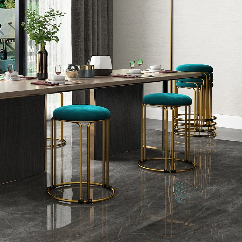 Nordic Stool Household Stool Low Stool Economical Round Stool Modern Simple Light Luxury Dining Table Bench