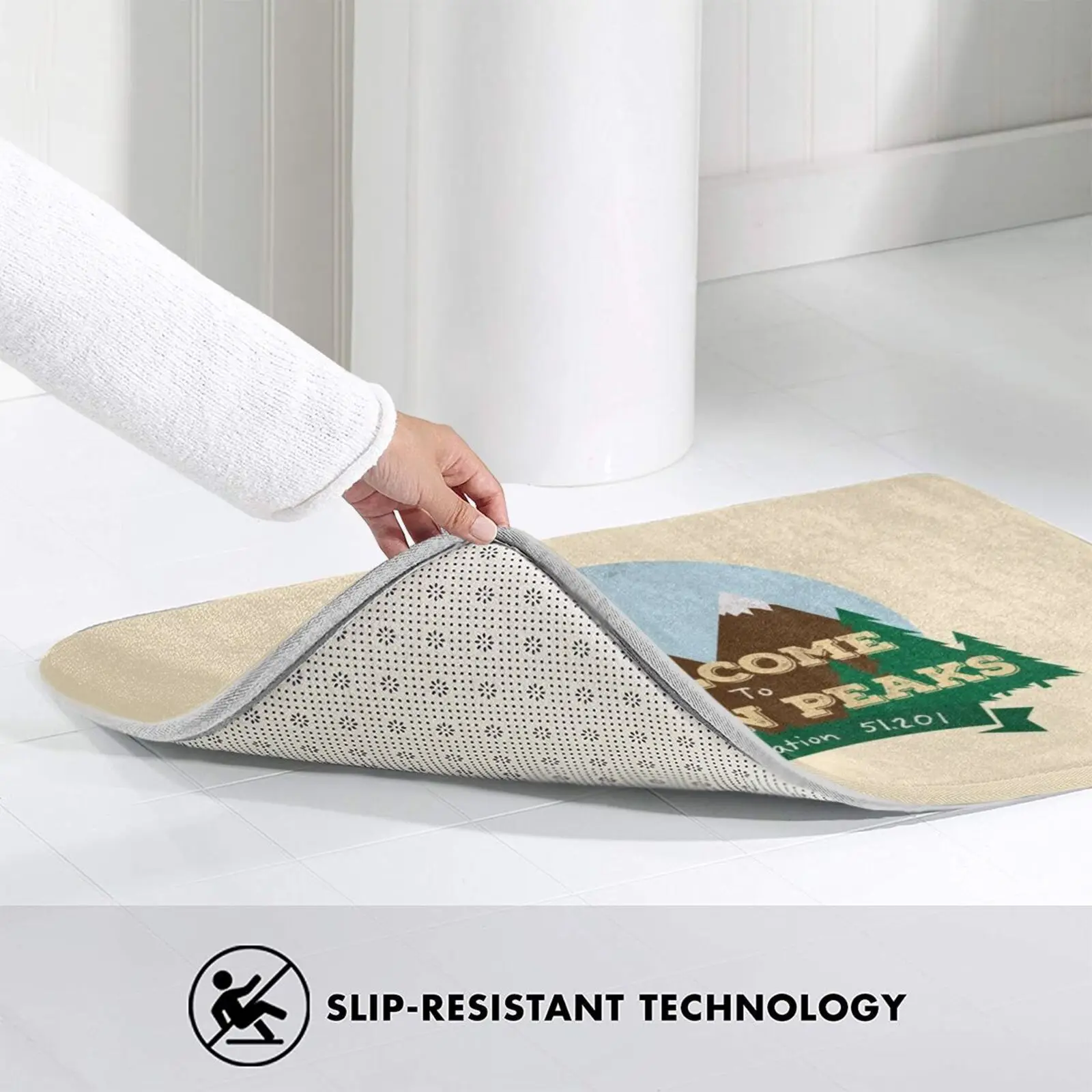 Welcome To Twin Peaks Entrance Door Mat Bath Mat Rug Twinpeaks _ Tpapproved Welcome To Twin Peaks Dale Cooper Tv Shows Tv image 5