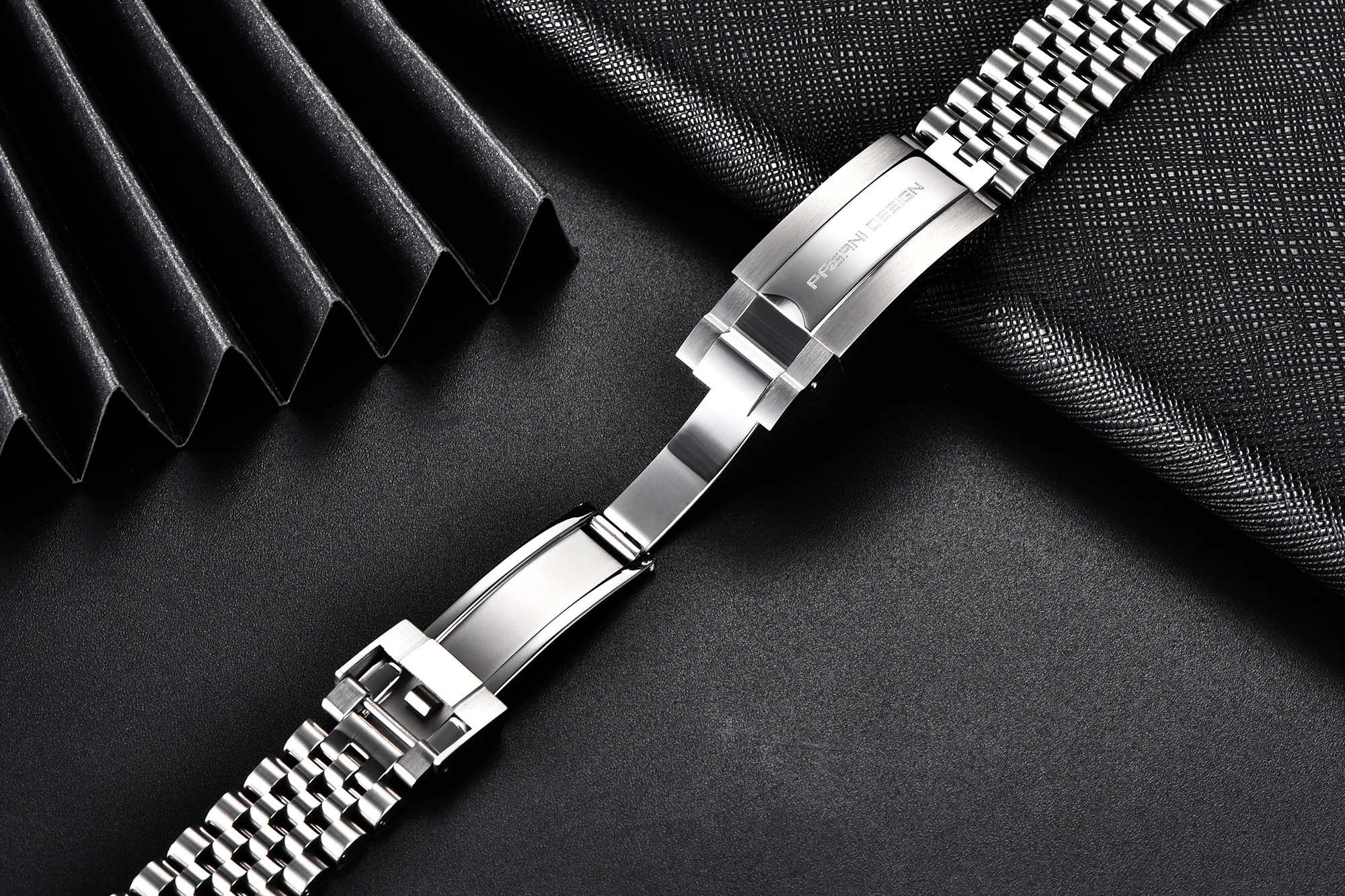 PAGANI DESIGN Original PD-1662 Silver Jubilee Bracelet, Stainless Steel, Width 20 mm, length 220 mm