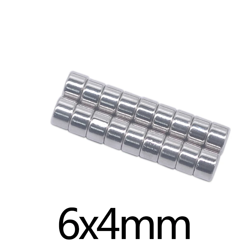 50/100/200pcs 6x4 mm Mini Small circular Magnets 6mmx4mm Fridge N35 Neodymium Magnet Dia 6x4mm Permanent NdFeB Magnets 6*4